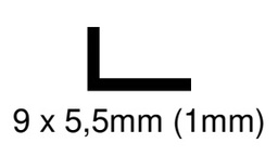 [AP1676] L-PROFILE 9 X 5.5 MM (1 MM) BLACK RUBBER (25 M)