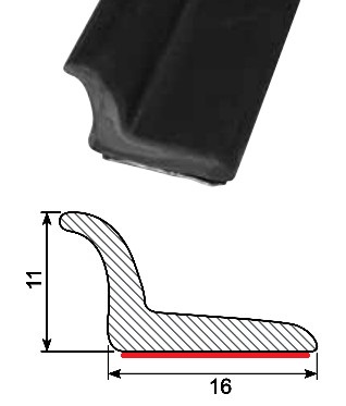 SICO TRIM ANGLE 16x11 with alu + tape (2 m)