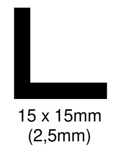 L-PROFILE 15 X 15 MM (2.5 MM) BLACK RUBBER (25 M)