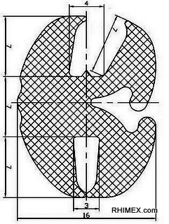 GLAZING SECTION A=4,0 B=3,0 C=7,0 (20 m)