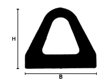 D-FENDER B=60 H-50 70 shore (min. 1 m)