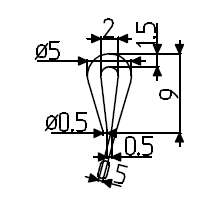 TPE U-profile 9 X 5/2 mm, TPE 85 SHORE blac