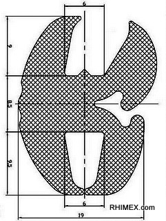 GLAZING SECTION A=10,0 B=6,0 C=7,5 (15 m)            