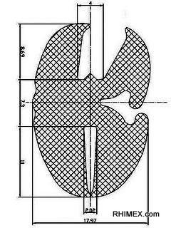 GLAZING SECTION A=4,0 B=2,0 C=7,3 (15 m)      