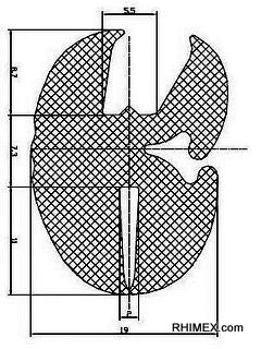 GLAZING SECTION A=5,5 B=2,0 C=7,3 (15 m) 