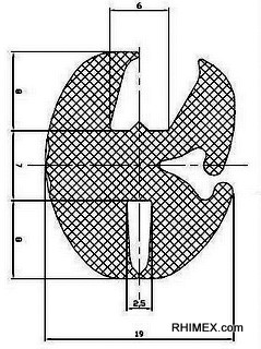 GLAZING SECTION A=6,0 B=2,5 C=7,0 (20 m)            