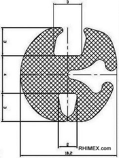 GLAZING SECTION A=3,0 B=2,0 C=4,0 (50 m)    