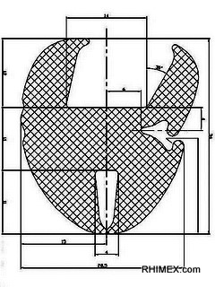 GLAZING SECTION A=14,0 B=4,0 C=11,0 (14,5 m)     