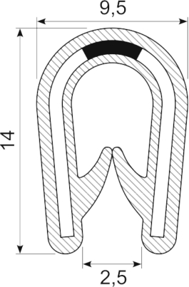 EDGETRIM 1-4 mm op kartonnen haspel (Ø550/ø200x150mm)