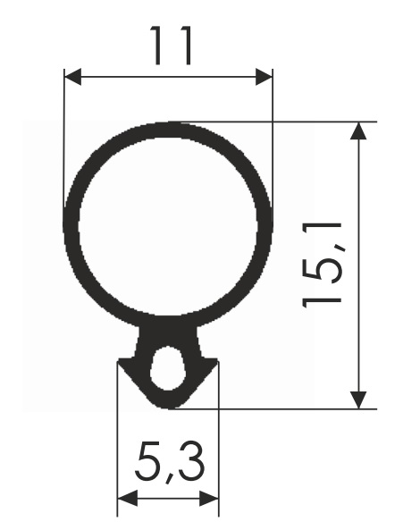 P3370 Silicon black (5 m)