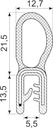 SEALING SECTION 2.0-4.0 mm, 22 mm bulb on top (10 m)