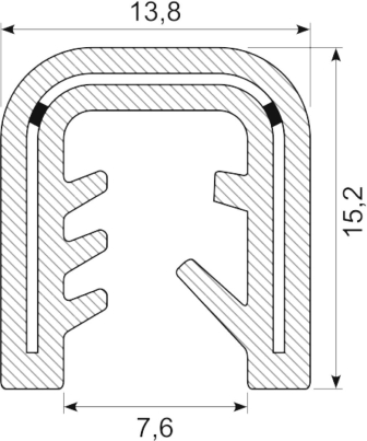 EPDM EDGETRIM 4.0-6.0 mm BLACK (10m)