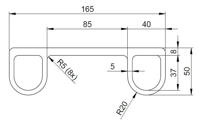 C962942 RUBBER PROFILE TPE 60 shore
