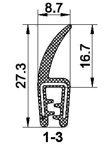 Edgetrim with co-ex lip 1.0-3.0 mm