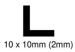 [AP1678] L-PROFILE 10 X 10 MM (2 MM) BLACK RUBBER (25 M)