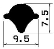 [GP0202] FILLER PROFILE no.3 EPDM/ pees / Füllerprofil (50 m)