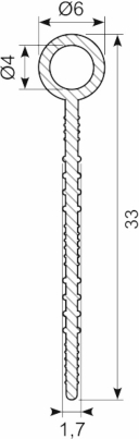 [PP0269] P-PROFILE SILICONE Ø 12 x 32 mm Heat resistant to 270°C