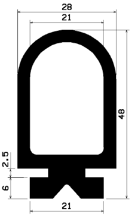 [DP0355] 0355 Roller shutter profile grey silicone (20 m)