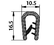 [RH0104] EDGETRIM 4.0-6.0 mm PVC WITH METAL INSERT (100 m)