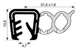 [RH8910] SEALING SECTION FOR 5.0-6.0 mm GLASS EPDM/EPDM (500m)