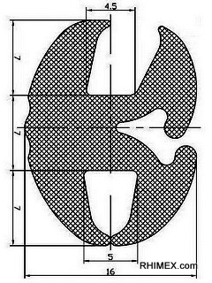 [GP1102] GLAZING SECTION A=4.5 B=5.0 C=7.0  (20 m)       