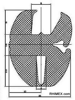[GP1108] GLAZING SECTION A=8,0 B=4,0 C=8,5 (15 m)      