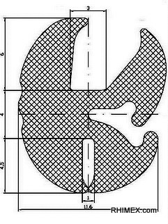 [GP1112] GLAZING SECTION A=3,0 B=1,0 C=4,0 (20 m)     