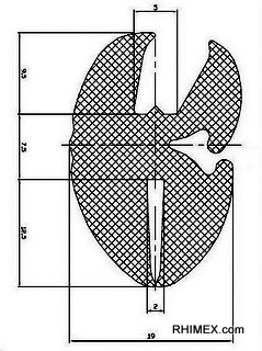 [GP1113] GLAZING SECTION A=5,0 B=2,0 C=7,5 (15 m)     