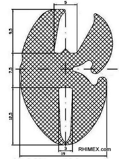 [GP1114] GLAZING SECTION A=5,0 B=3,0 C=7,5 (15 m)       