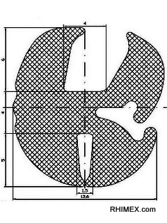 [RH1115] GLAZING SECTION A=4,0 B=1,5 C=4,0 (25 m)       