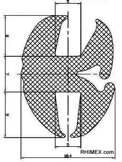 [GP1123] GLAZING SECTION A=5,0 B=5,0 C=7,0 (20 m)  