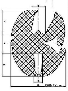 [GP1127] GLAZING SECTION A=5,0 B=3,0 C=7,0 (20 m)     