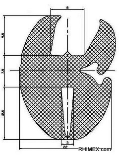 [GP1139] GLAZING SECTION A=8,0 B=3,0 C=7,5 (15 m)    