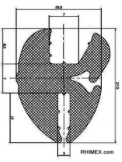 [GP1159] GLAZING SECTION A=7,0 B=3,0 C=7,0 (50 m)   