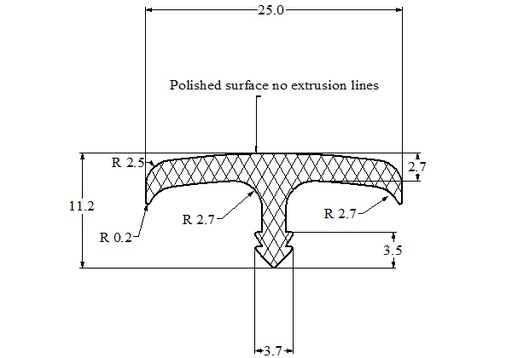 [TP3292] T-PROFILE, SILICON GREY (poa, other colours possible)