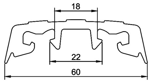RUBBER RUB RAIL 55MM BLACK