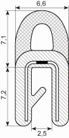 [RH3354A] SEALING SECTION 1.5-2.0 mm, 5 mm bulb on top (10 m)